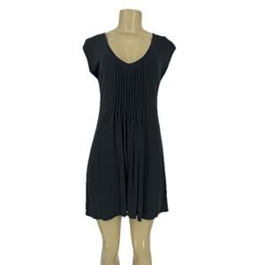 Eileen Fisher XS Women Pullover Pleated Front Tunic Top 100% Silk MN18